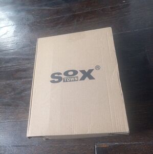 SOX TOWN Unisex Cushioned Crew Training Athletic Socks, Moisture Wicking Blue XL